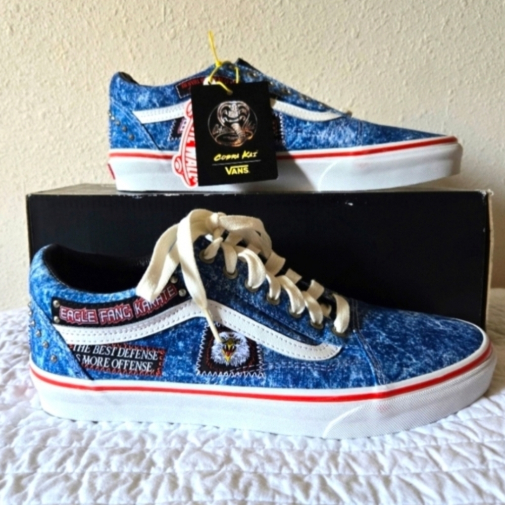 Vans Old Skool Cobra Kai Men 10 Eagle Fang Studded Shoes 092025 - Picture 4 of 8